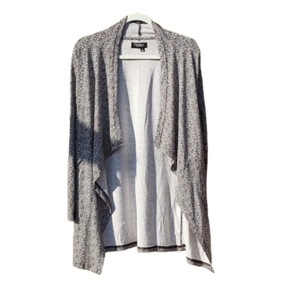 Papillon Open Silky Kimono Jacket‎ Pockets Small NWT